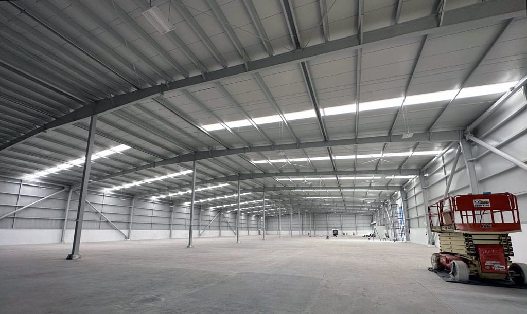 Insulated metal panel factory construction
